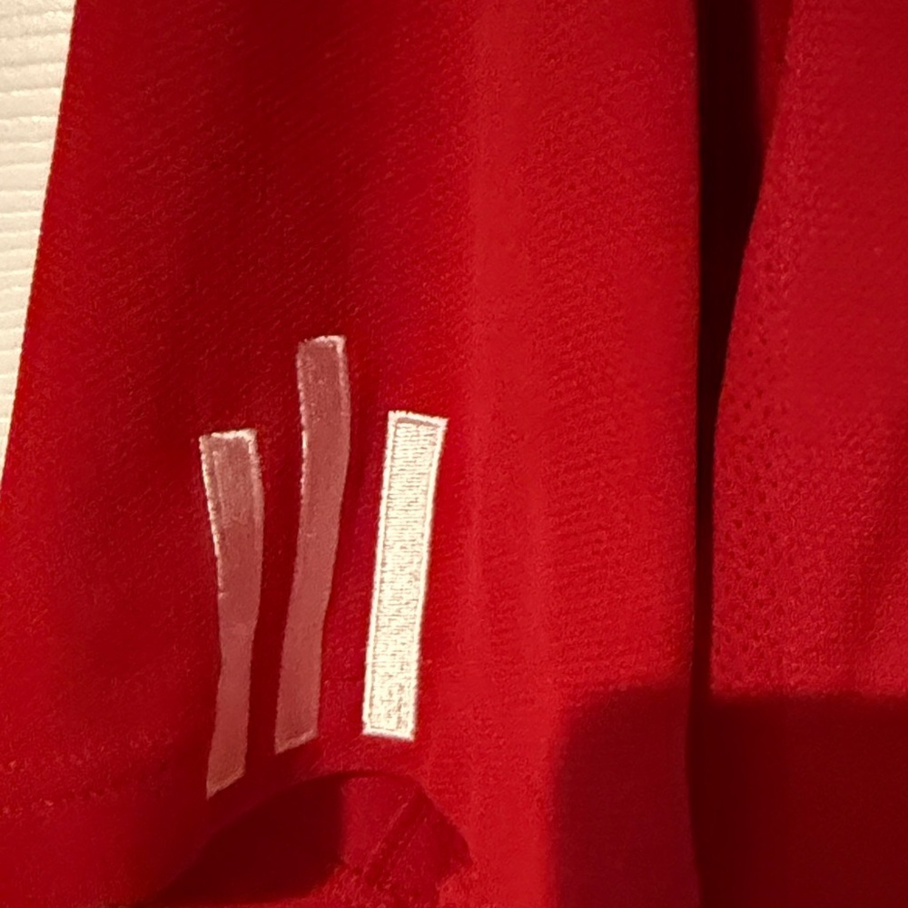 Adidas NC State Wolfpack 3-Stripe Red Men's Polo Shirt - Picture 5 of 7